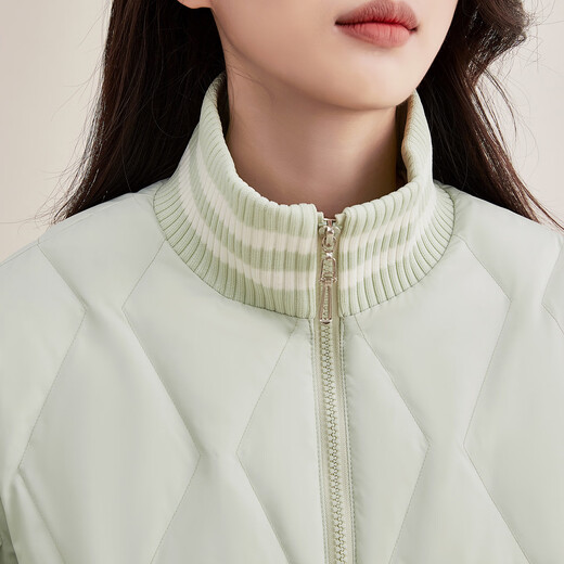 Flying in the Snow Leichte Daunenjacke für Damen, kurz, Herbst und Winter, modisches Baseball-Kragen-Design, lässig, kältebeständig, warme Jacke für den Außenbereich