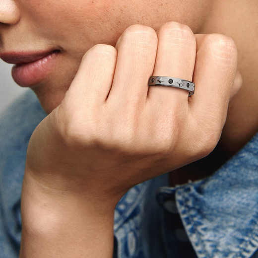 PANDORA Moment Starry Night Ring Set Wide Version Simple Romantic Birthday Gift for Girlfriend