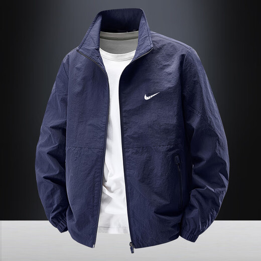 Men's winter velvet thickening 2025 new stand-up collar breathable jacket men's casual windproof fishing jacket dark gray 4XL 175-190Jin Jin equals 0.5 kg