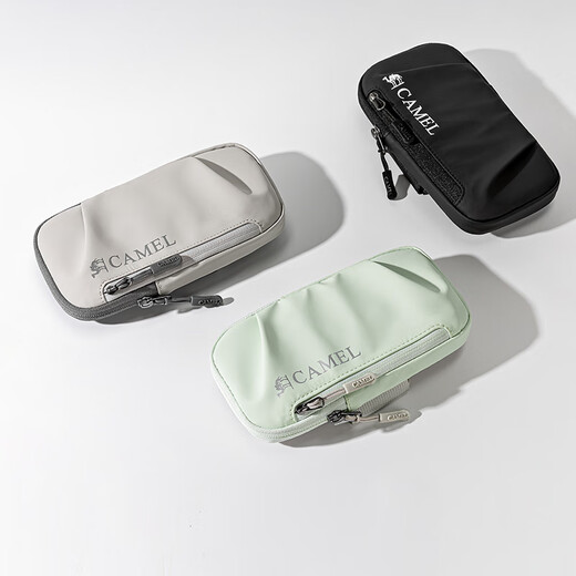 Camel running sports mobile phone arm bag mobile phone bag arm storage bag wrist bag arm bag men and women outdoor mobile phone bag Phantom black, 575C635037