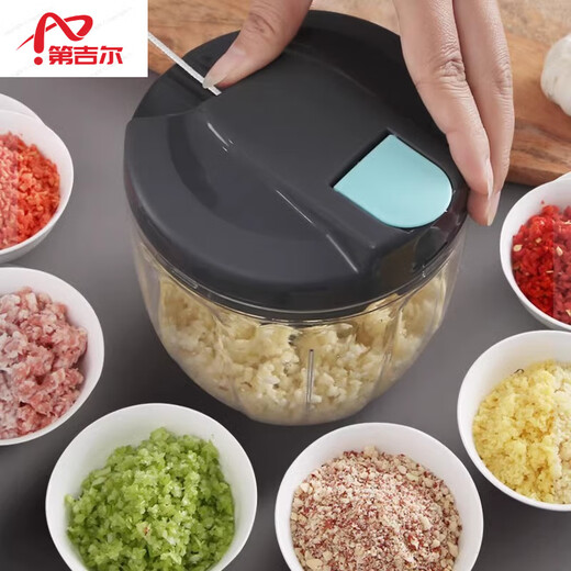 Dijer Germany imported high-quality garlic mashed artifact manual garlic masher pulled minced garlic grinder household ginger garlic minced cutting and stirring upgraded 3 blades (500) + spare blades