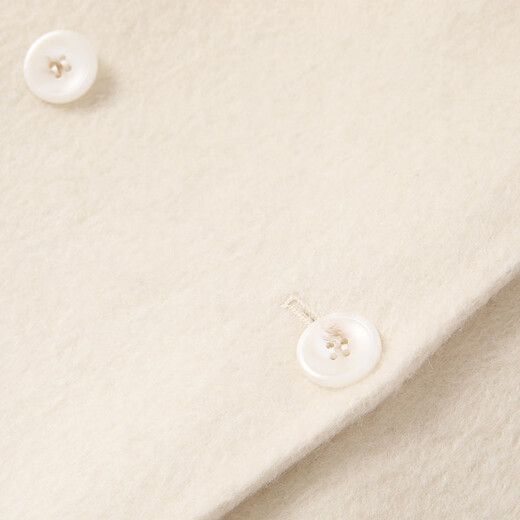 Xiangying Liu Xiening's same style double-sided woolen coat for women 2025 winter new mid-length white woolen coat Lubai M 160/84A/95-110Jin Jin is equal to 0.5 kg