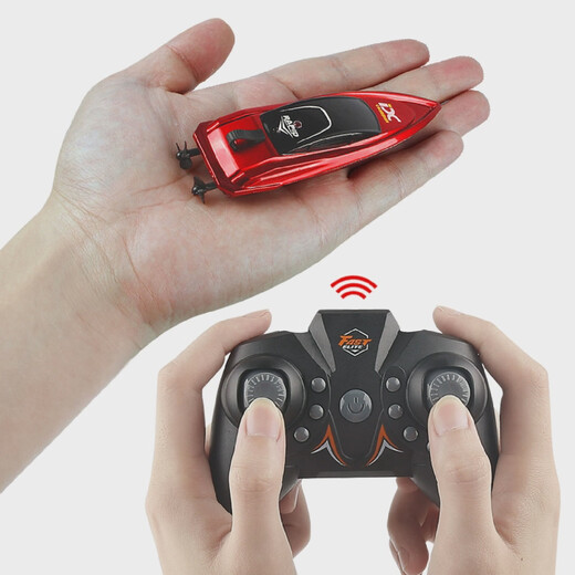 2,4 g ferngesteuertes Miniboot für Kinder, kleines Schnellboot, Aufladen, wasserdicht, Rudern, Indoor-Multiplayer-Wettbewerb, Pink, kostenlose Fernbedienungsbatterie