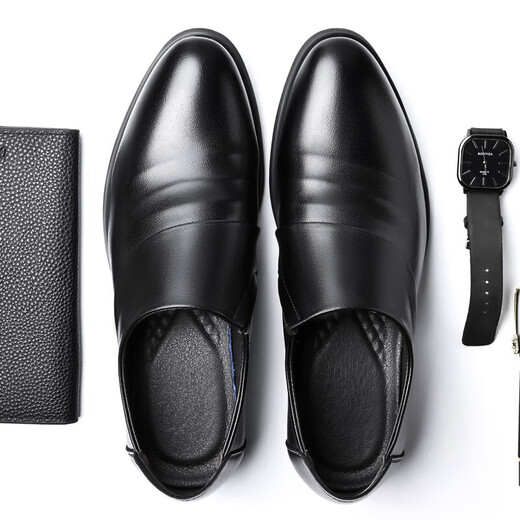 2025 Printemps et automne Nouvelles chaussures pour hommes Business Casual En cuir chaussures en cuir masculin British pointues chaussures à haut amélioration