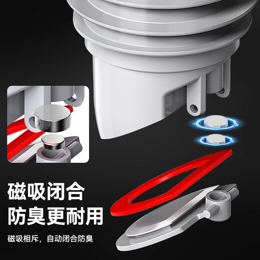 Dezhong sewer anti-return odor artifact sewer pipe sealing plug anti-overflow silicone sealing cover P50 gray