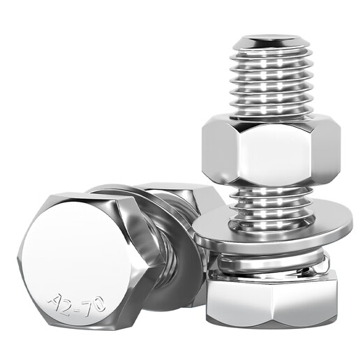 Fengji M3-M20 external hexagonal bolt 304 stainless steel screw nut set accessories M6M8M10 extended screw M10*30-200 set