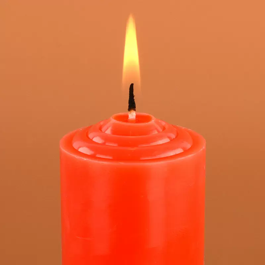 Yusenyi tasteless smoke-free holiday candle for blackout lighting for Buddha yellow thick cylinder burning red and white long-lasting flame-resistant family 6 red diameter 4.2 long 13cm