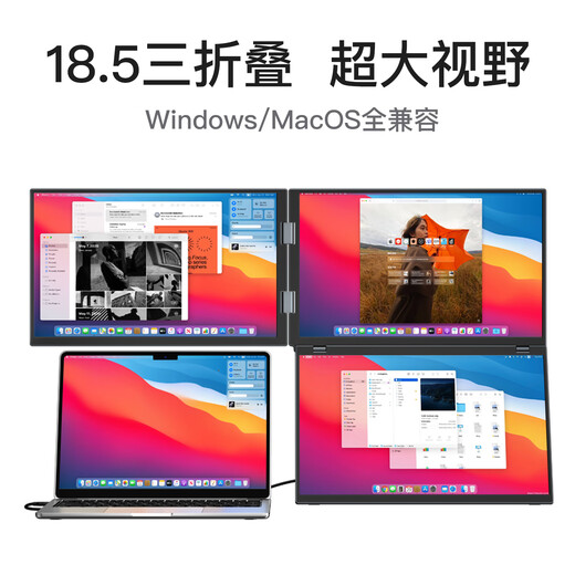 Zhilisheng portable all-in-one folding four-screen six-screen computer professional multi-screen stock trading special screen display stock trading futures financial trading equipment computer full set portable 16 four-screen (including permanent multi-screen software)