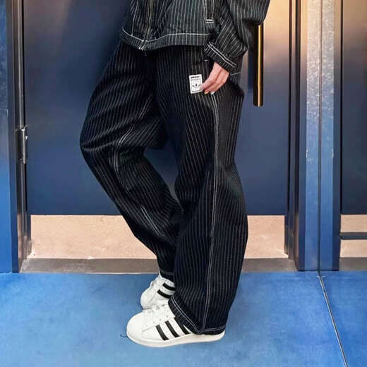 Adidas Clover Pants Men's Pants Autumn New Style Retro Striped Sports Pants Casual Straight Casual Pants IP3883 M