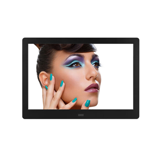 OWNEW Multifunktionale HD-Werbemaschine Elektronischer Fotorahmen Bild Elektronisches Fotoalbum Musikvideo-Player Digitaler Fotorahmen Bildständer Ständer 15-Zoll-Einzelmaschine Weiß + U-Disk 32G