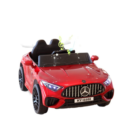 BAICELLS Mercedes-Benz Big G children's electric car toy car for men and women, children can sit with remote control, rechargeable four-wheel drive, painted silver, 12v7 large battery + leather seat + remote control + soft wheels