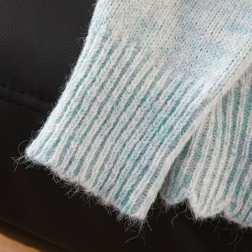 She pool beaded sweater 2025 autumn new women's sweet style design button round neck top