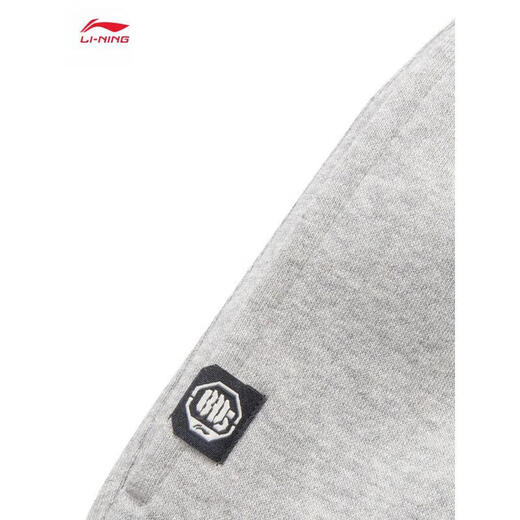 Li-Ning BADFIVE velvet warm sweatpants men's 2025 winter new straight-leg loose sweatpants floral gray moon watch mixed gray-2 M (170)