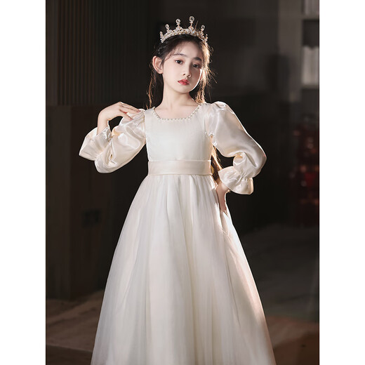 Hanquan children's birthday dress light luxury niche high-end host piano performance dress flower girl wedding little girl princess dress