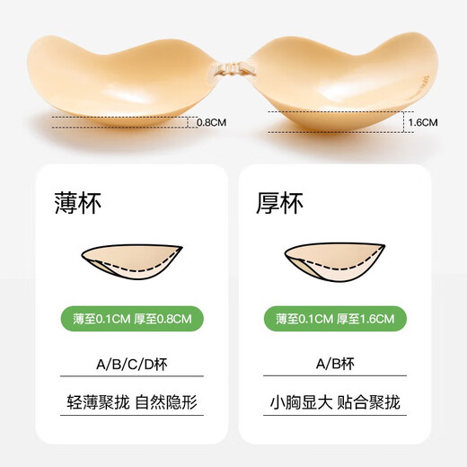 SecretWorld breast stickers for women without traces and invisible small breasts with convex spots anti-exposed breasts with strapless large breasts gathered together for wedding dress bra