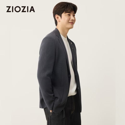 ZIOZIA Comfortable and stylish ZIOZIA commuter men's 25 autumn casual blazer slim suit ZKSE3110F charcoal gray M 170/92A