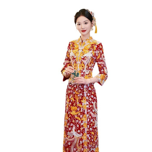 Grosfairy Dragon et Phoenix Gown Bride Xiuhe vêtements 2025 Nouvelle robe de mariée chinoise Robe de mariée mince robe toast robe de mariée