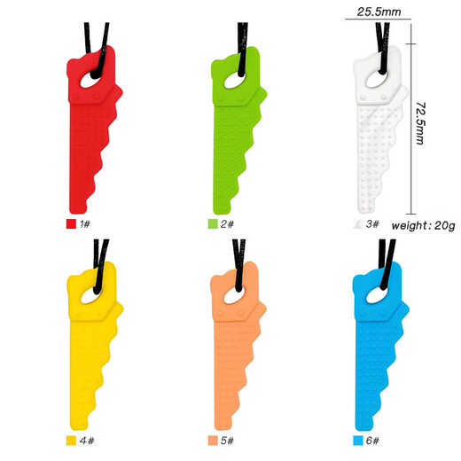 Children's oral anti-loss period soothing chew gum baby teething stick serrated silicone teether must-have for older children, red 1 pack