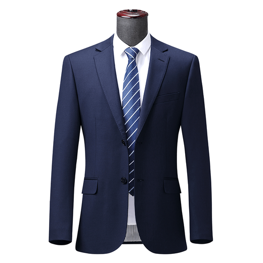 BOSS business formal wear worsted wool men's suit spring and autumn high-end double-slit suit jacket navy blue M D version 170/100D