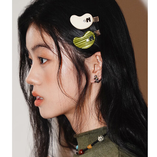 Tagi. Hairpin<i>Retro Czech Diamond Inlaid Colorful Cashew Hairpin Hairpin Hair Accessory Birthday Gift - Berry Pink