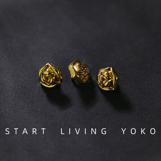 Ye Yu retro metal rose flower decorated button shirt button shirt sweater cardigan small button pearl cufflinks six-sided rose bronze 1 piece