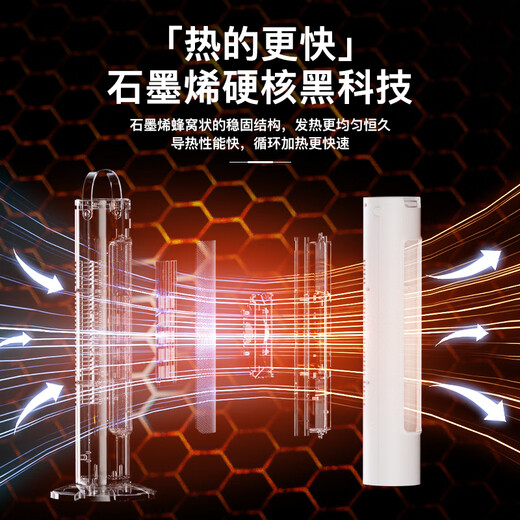 Oaks (AUX) heater electric heater electric heater household heating appliance electric heater heater electric heater electric fan tower graphene remote control model NSBE-200GSR