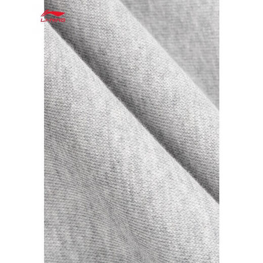 Li-Ning BADFIVE velvet warm sweatpants men's 2025 winter new straight-leg loose sweatpants floral gray moon watch mixed gray-2 M (170)