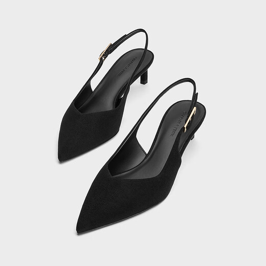 Charles/Keith25 Новый зимний продукт Темперамент заостренные пальцы на низком каблуке сандалии.
