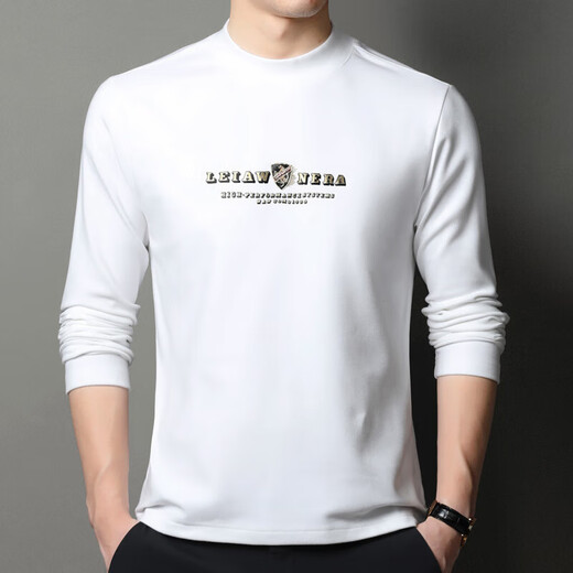 SeptWolves Camiseta de manga larga Half Turtleneck Spring y Autumn Velvet Aguel Velvet Camiseta de camiseta estampada de base de terciopelo de doble cara Men 6218 Gray 3xl 185/125/56