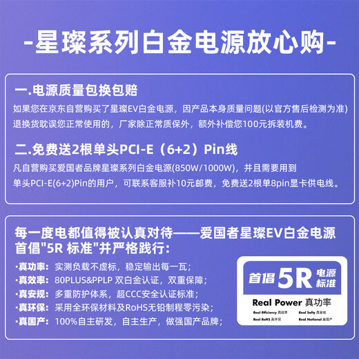 Aigo Xingcan EV, 1200 Вт, платиново-черный корпус ATX3, корпус для настольного компьютера, полный японский конденсатор А-класса, сертификация PPLP и 80PLUS, разгон в один клик, стабилизированное напряжение 5090