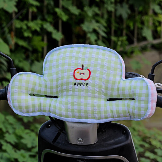 Baby anti-collision head pad, anti-collision artifact, children's tram front pad, soft bag protection pad, back cushion, multi-functional pillow cushion, Smiling Apple Plaid-Green 43x23cm/1 piece