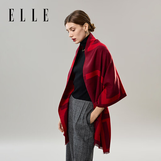 Elle [подарочная коробка] Шаль для женского офиса теплый и модный универсальный шарф и шарф Новые зимние подарки День учителя