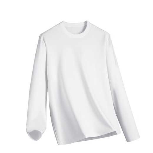 Renaultzer Langarmed T-Shirt Herren 2025 Herbst Neues Festkörper-Basis-Hemd einfacher gelegentlicher oberer Runde Runde Hals Pure Cotton Herbst Herbst