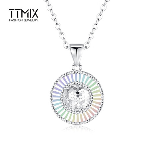 TTMIX colorful platinum pendant pt950 fashionable honeycomb platinum pendant platinum water drop pendant birthday gift water drop shape 2.3-2.5g