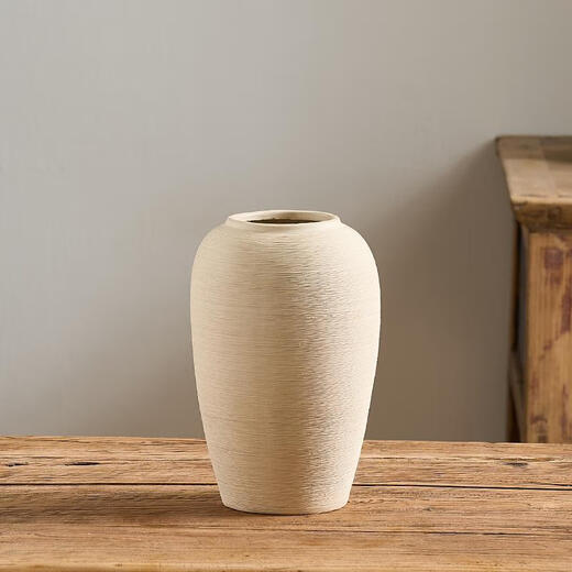 Fantasy retro art ceramic vase living room hydroponic flower arrangement stoneware pot antique old rough wabi-sabi style decoration large size