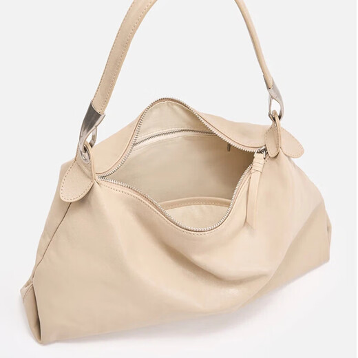 Geshiman high-end fashion bag 2025 new top-layer vegetable tanned leather casual hobo women's bag large capacity single-shoulder tote bag [gift box] Mixing 7296