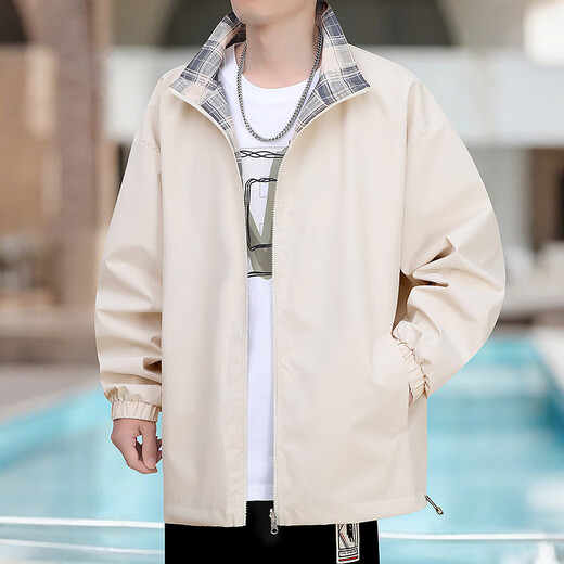 Fat Donglai Chaqueta de dos lados Spring y Autumn 2025 Chaqueta nueva de la nueva marca de moda American Fashion Student Chaqueta de collar Autumn [actualización] K15838 Negro S