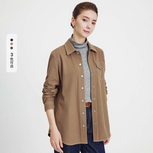 Navikel Italian dinghy women's 25-year new warm long-sleeved shirt solid color thick shirt 2333005509