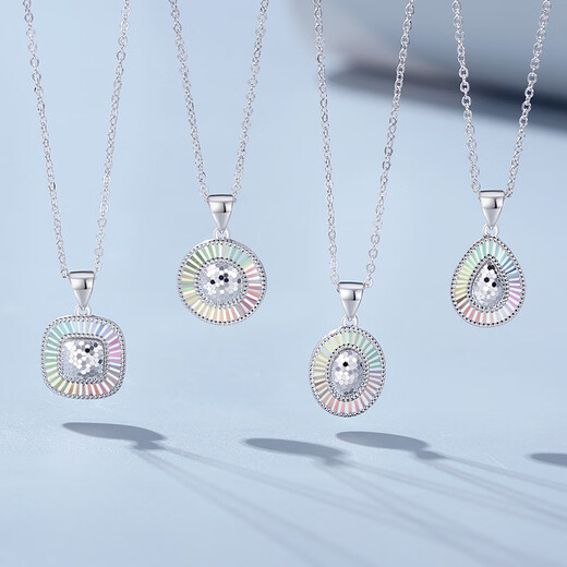 TTMIX colorful platinum pendant pt950 fashionable honeycomb platinum pendant platinum water drop pendant birthday gift water drop shape 2.3-2.5g