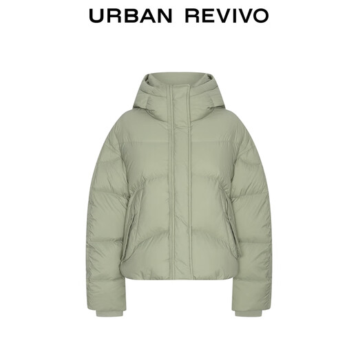 UR2025 new winter women's casual simple stand collar hooded quilted down jacket UYY150059