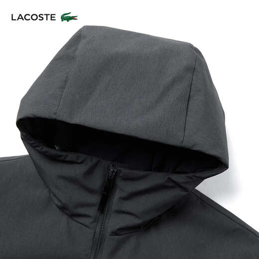LACOSTE French Crocodile Men's 25 Autumn New Simple Thick Hooded Cotton Jacket | BH2552 050/Dark Gray M /L 52