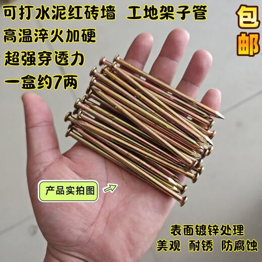 Vinoa High-Strength Cement Nails Woodworking Steel Nails Household Hard Nails High-Strength Painting Special Nails Concrete Steel Nails Silver-2cm (Sample 1)