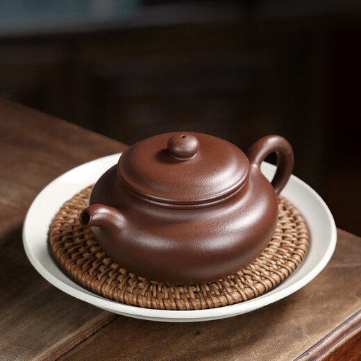 Hidden Pot World Yixing Purple Clay Pot Purely Handmade Teapot Original Mineral Purple Clay Small Capacity Household Kung Fu Tea Set Teapot Antique Pot Antique Pot 170ml