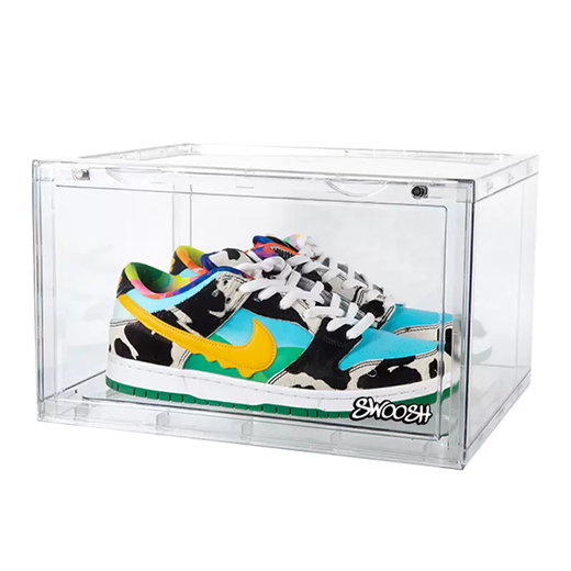 Yusenyi SWOOSH shoe box storage box fully transparent acrylic aj shoes side opening sneakers anti-oxidation dustproof plastic shoe wall 6 fully transparent shoe boxes 6 fully transparent shoe boxes 36x28x22cm 36 36x28x22cm