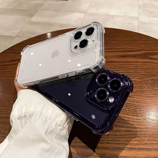 卡莱澳适用苹果17pro手机壳 气囊防摔超薄保护套 iPhone17Pro保护套镜头全包透明硅胶软壳