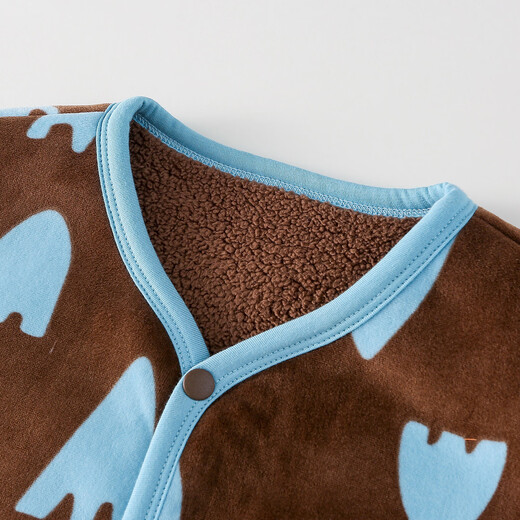 棉花堂【不易起球】童装儿童双面穿外套秋冬开衫男童女童连帽上衣xl 趣味几何 100