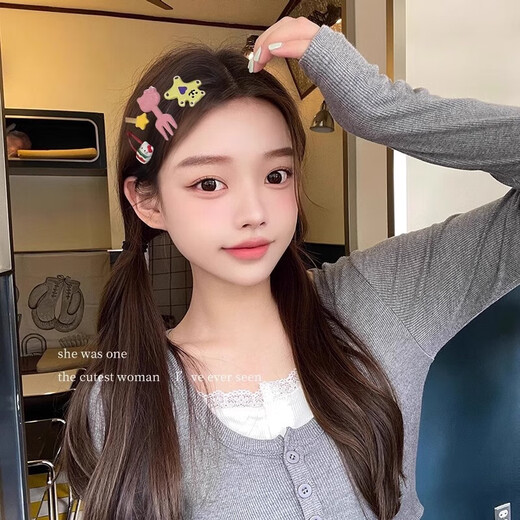 Welfare grab 20-piece set, cute girl kitty hairpin, fish side clip, sweet and cool PU star BB hair accessories, main picture, 20-piece set, can’t be used up in three years