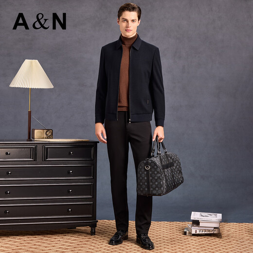 Antonio Light Luxury & Tencel Cotton Wool Delicate Stretch Knitted Jacket Men's Autumn and Winter Warm Business Wool Jacket Men