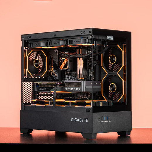 AMD Gigabyte R7 9700X/RTX5060Ti 16G graphics card Delta mobile sea view room computer host desktop complete machine family bucket assembly diy game water cooling complete set six R7 9700X/16G/1T/9070XT
