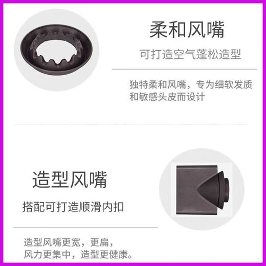 Xiaomi Mijia Intelligent Ecological Chain High-speed Leafless Hair Dryer Home Silent Negative Ion High Power Does Not Hurt Power Generation Hair Dryer Fast-drying Starry Sky Gray Single Nozzle 1.8 Meters Gift Box